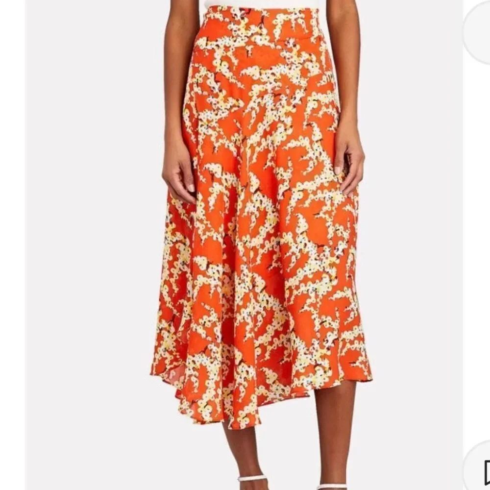 A.L.C. Lev Floral Asymmetrical Slip Skirt Size 6